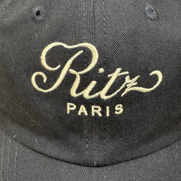 Frame x Ritz Paris Embroidered Logo Baseball Cap Hat Navy Blue White main image 11